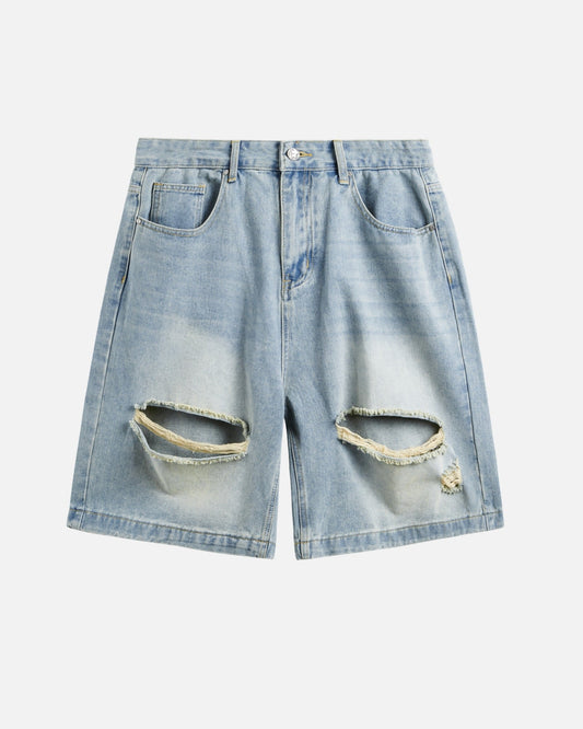 Denim Skater Knee-Cut Shorts